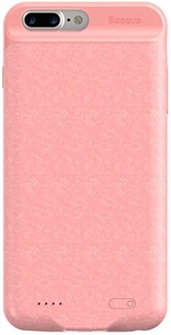 iPhone 7 Plus Battery Case, Baseus Ultra Slim Backpack Extended Power Bank 3650mAh Charger Case For iPhone7 Plus 5.5 Inch (Pink)