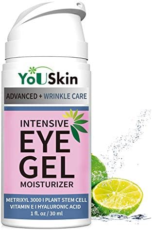 YouSkin Naturals Eye Gel for Dark Circles, Wrinkle, Puffiness and Bags - Anti-Aging Eye Cream with Hyaluronic Acid,1 fl.oz