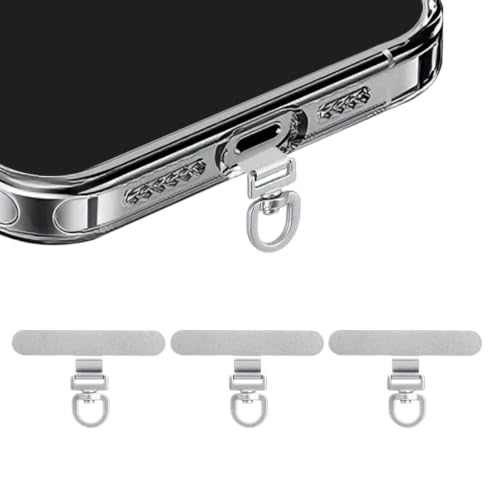 Phone Lanyard Tab Silvery 3-Pack