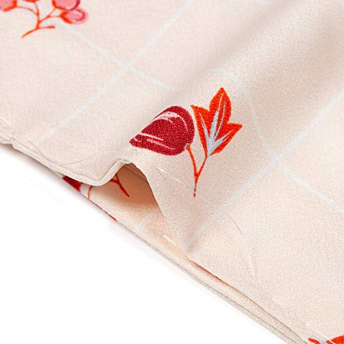 KYOETSU Women's Japanese Awase Kimono Washable Komon 278 (XX-Large, 28-Bb)