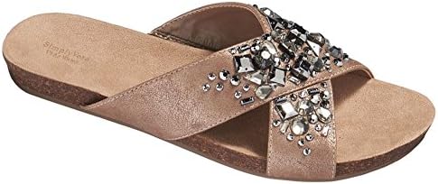 Simply Vera Vera Wang Women's Footbed Sandals Blush (8.5 M US, Blush)