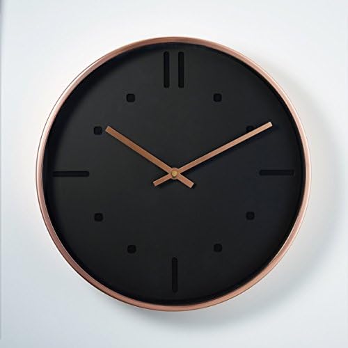 CHLWW Modern Simple Art Generous Classic Mute Watch Richard Rose Gold Living Room Restaurant Wall Clock,Black