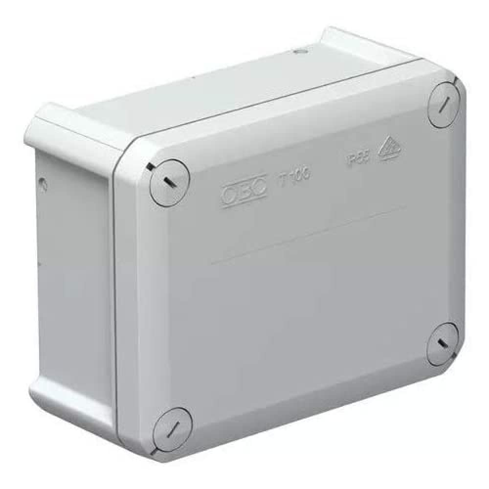 OBO Bettermann 2007255 T 100 Derivation Box with Cones, Polypropylene, Light Grey, 136 mm x 102 mm x 57 mm Interior