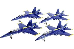 PLAYMAKER TOYS United States Navy Blue Angels F/A-18 Super Hornet Fighter Jet 9inch Die Cast Model w/Pullback Action #1, 2, 3, 4, 5, and #6 Set