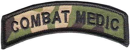 3 1/2" X 1" MULTI CAM (Hook &amp; Loop) - Combat Medic Embroidered Tab / Special Operations Combat Medic / Navy Corpsman - Hook and Loop backing - Afghanistan (OEF) - Original Artwork by Bayonet Design