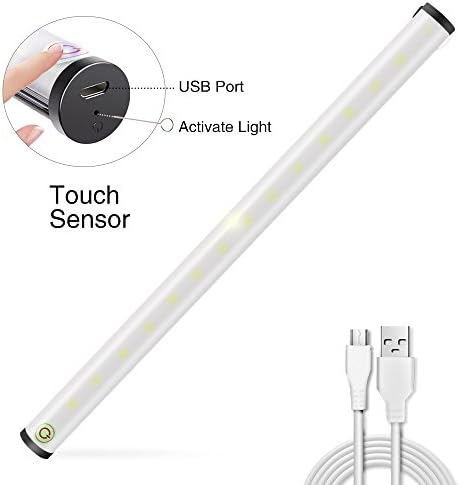 OUNIER Rechargeable Touch Tap Light,15 LED Stick-anywhere Closet Lights By, Portable Dimmable LED Night Light,Cordless Push Light,Touch Sensor For Outdoor Camping, Hallway, Bedroom, Kitchen, etc