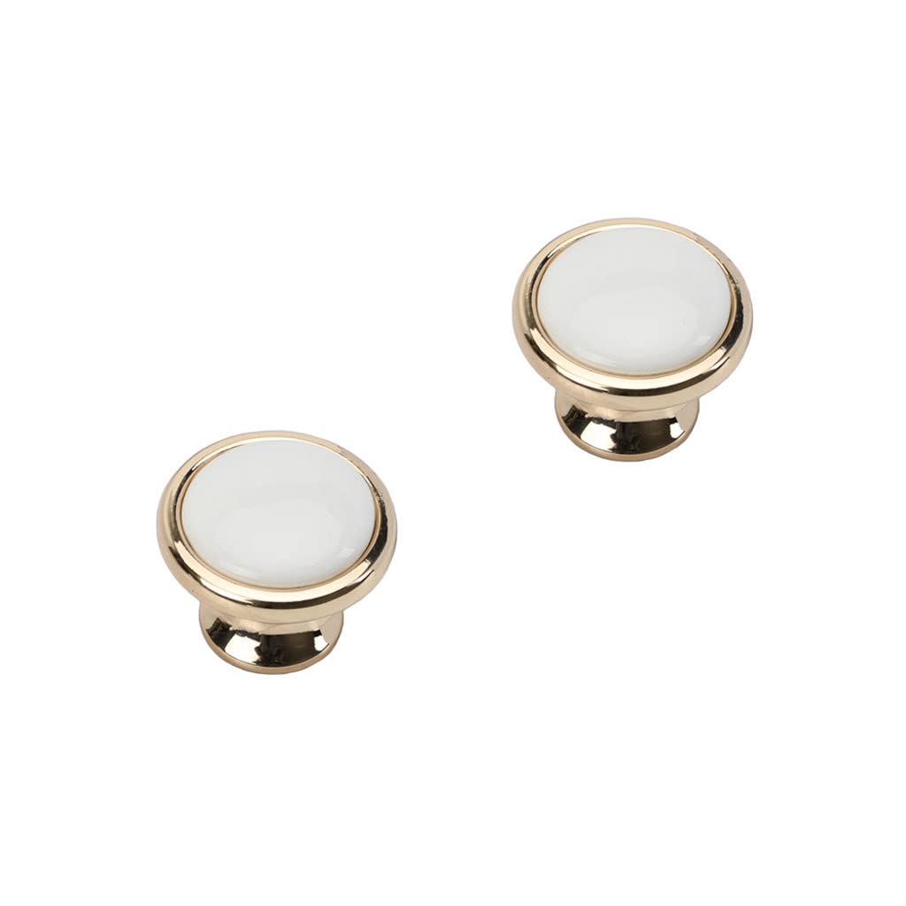 SYDARSYN 2 Pcs Vintage Ceramic Cabinet Door Handles Furniture Kitchen Drawer Pulls Cupboard Door Handles Bars Handles Zinc Alloy Wardrobe Knobs Single Hole