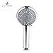 Hand Held Shower-Head, Luxury Multi Function Spray, Rainfall, Chome Finish + 60'' Hose + Bracket & FREE: Teflon Tape