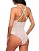Avidlove Women One Piece Lingerie Mesh Fishnet Teddy Sexy Lace Bodysuit White Small