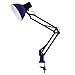 ToJane Blue Desk Lamp, Adjustable Swing Arm Small Desk Lamp for Bedrooms,Flexible Clamp Table Lamp