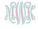 Double Layer Interlocking Monogram by An Engineered Craft - Personalized Vinyl Decal for Car / Phone / YETI cup