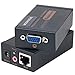 MOERISICAL VGA Cat5e Cat6 Extender 300ft Video Repeater Over Ethernet Cable, up to 100m, Sender+Receiver