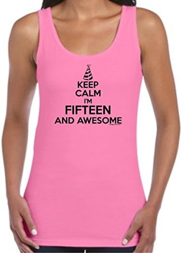 15th Birthday Party Supplies 15th Birthday Gifts For All Keep Calm 15 Awesome Juniors Tank Top Large Azla