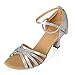 Women's Professional Latin Dance Shoes Satin Salsa Ballroom Wedding Dancing Shoes 2.4'' Heel