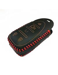 Coolbestda 5 Botones Inteligentes Llavero de cuero Funda de cubierta remota sin llave Titular de entrada para Chevrolet Chevy 2016 2017 2018 Camaro Cruze Malibu Volt