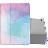 MoKo Case for iPad Pro 10.5 - Slim Lightweight Smart Shell Stand Cover with Translucent Frosted Back Protector for Apple iPad Pro 10.5 Inch 2017 Released Tablet, Water Color (Auto Wake / Sleep)