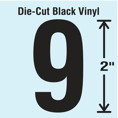 Die Cut Number Label, 9, 10 Cards, PK10