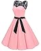Bbonlinedress 1950s Vintage Cocktail Homecoming Dress Retro Lace Pin Up Pink Dress 50s Swing Prom Semi Formal Dress for Teens Blush XS