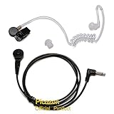 Picozon EP-1AX Listen Receive Only FBI Covert Acoustic Tube Headphone Earphone Earpiece for 3.5mm Mono Jack Plug iPad Air, GALAXY Tab, Surface, Laptop, Tablet, Computer, Mp3 Player, Mp4 Player, CD Player, FM AM Radio etc.