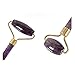 Natural Amethy Quartz Jade Stone Roller for Face Massage Neck Beauty with Double Roller,Anti-Aging Beauty Skincare Tool to Rejuvenate Facial Skin and Anti-Wrinkle Massager for Face Eyes Neck(Amethyst)