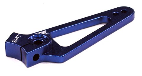 Integy RC Model Hop-ups C23569BLUE Billet Machined Servo Horn 24T for Hitec Servo (r=35, 38mm Holes)