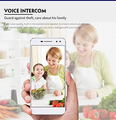 Surveillance Cameras,Home Security Camera System with Monitor Motion Detection Alert Wall Mount Waterproof, 1280x720p Wireless Wifi Camera Motion Detection Built-in Microphone,WiFi Webcam (White)