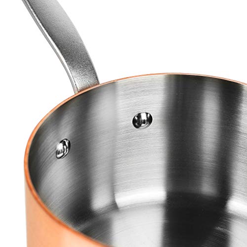 Mauviel 2.5mm Brushed Copper Cookware Set, 9 Piece Made in France