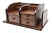 Executive Office Solutions Wooden Desk Organizer with 3 Drawers and Multiple Shelves/Racks for Office Supplies and Desk Accessories - Cherry/Black (EOS-WO4)
