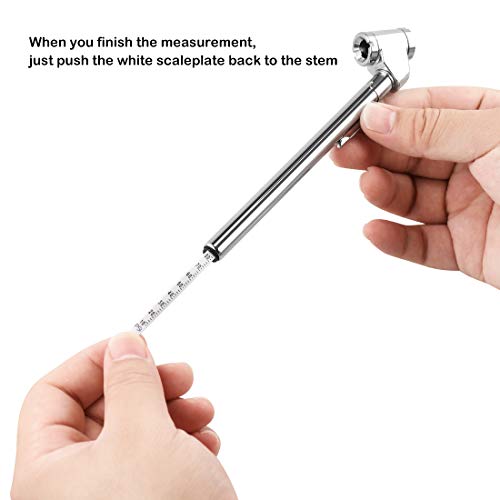 CZC AUTO Pencil Tire Pressure Gauge, Dual Head Trucks Air Gage, Accurate Mechanical Dually Chuck