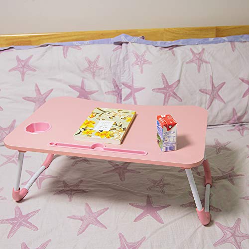 Foldable Laptop Lap Desk, Portable Computer Bed Table Tray with Phone