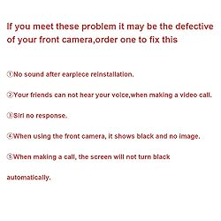 Afeax OEM Compatible with iPhone Face Front Camera
