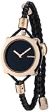 RumbaTime Women's Gramercy Lights Out Analog Display Japanese Quartz Black Watch