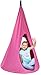 Sorbus Kids Nest Swing Chair Nook – Hanging Seat Hammock for Indoor Outdoor Use – Great for Children, (33 Inch, Nest Pink)