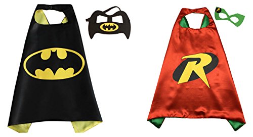 Blue Heron Costumes - Batman & Robin - 2 Capes, and 2 Masks w/Gift Box