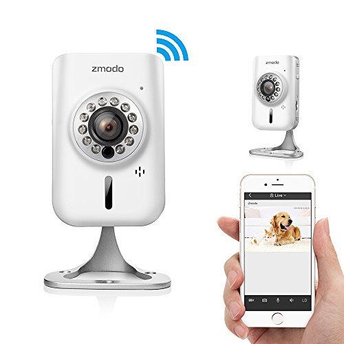 Zmodo 720p HD Wireless Wifi Network IP Home Indoor Security Camera w/ Two-way Audio SmartLink Easy Setup Remote Access in Seconds