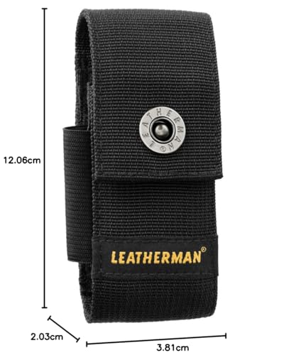 Leatherman Black Nylon Sheath with Pockets, Long Lasting, Dependable and Easy to Use, Medium, Black, 4-inch 3