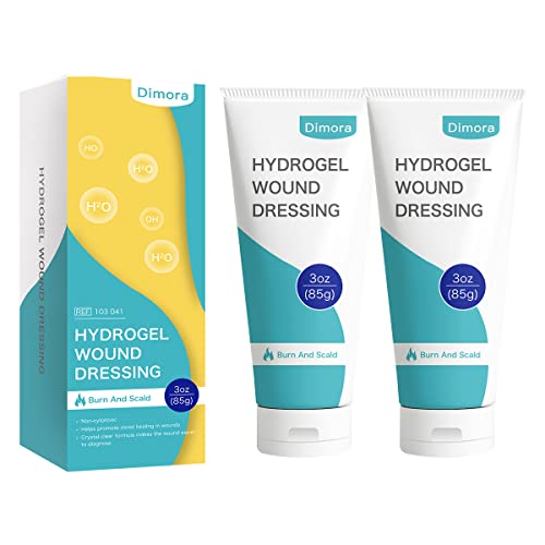 Dimora 2 Packs 6oz Hydrogel Wound Dressing, Burn Injory First Aid