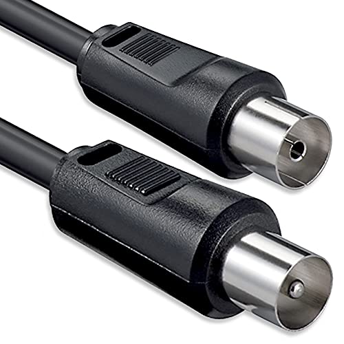 1aTTack - Coaxial Cable for Antenna (Coaxial Connector F to Coaxial Connector F, Double Shielding, 75dB 85dB 100dB 110 dB 120 dB 125 dB)