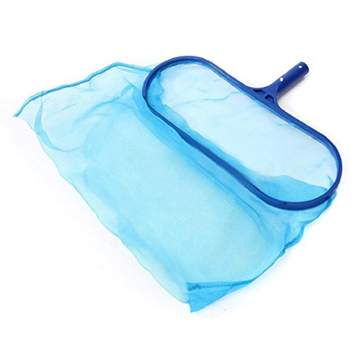 Pool Leaf Net, Leewa Skimmer Leaf Rake Mesh Net for Removing Swimming Pool Leaves and Debris (Blue, 41.5X17.5X34cm)
