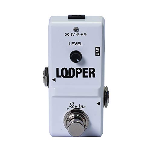 Rowin Tiny Looper Electric Guitar Effect Pedal 10 Minutes of Looping Unlimited Overdubs White …