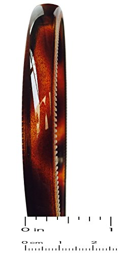 Parcelona French Reg Set of 2 Shell Brown and Black Comb Hair Headbands with Inner Teeth Nibs