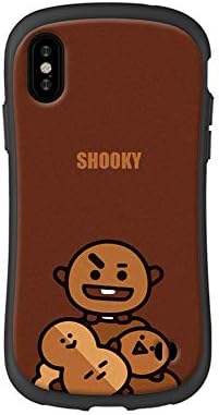 OZJJ0231 BT21 BTS Phone Case Cellphone Cover Liquid Gel Cartoon for iPhone 7 8 6S Plus X XS Max (For iPhone X, coffee)