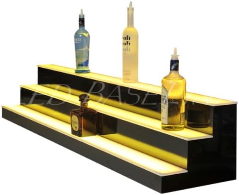 48", 3 Step, LED Lighted Liquor Bottle Display Shelf