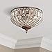 Vienna Full Spectrum Ibeza Close to Ceiling Light Flush Mount Fixture Mocha Brown 15 1/2