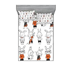 Ambesonne Funny Fitted Sheet & Pillow Sham