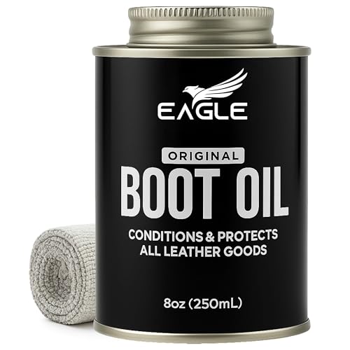 Eagle Leather Boot Oil for Work Boots, Cowboy Boots, & Shoes -