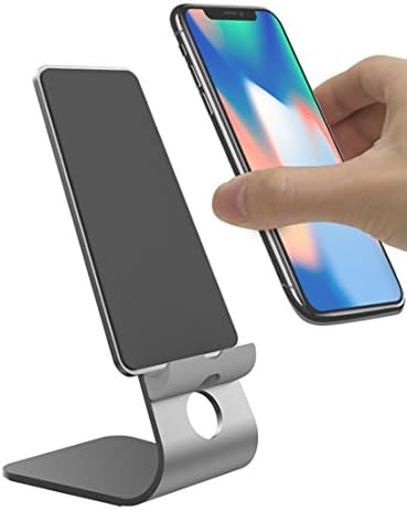 Desktop Cell Phone Stand Tablet Stand, Advanced 4mm Thickness Aluminum Stand Holder for Mobile Phone (All Size) and Tablet (Up to 10.1 inch) - Small Size, Rose Gold (Lower Than 5.5)