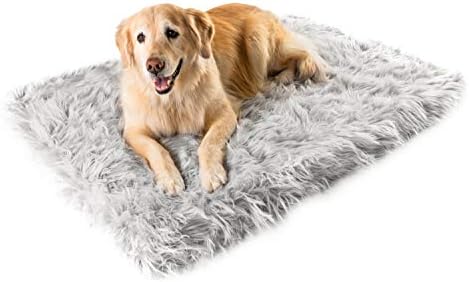 puprug faux fur memory foam orthopedic bed