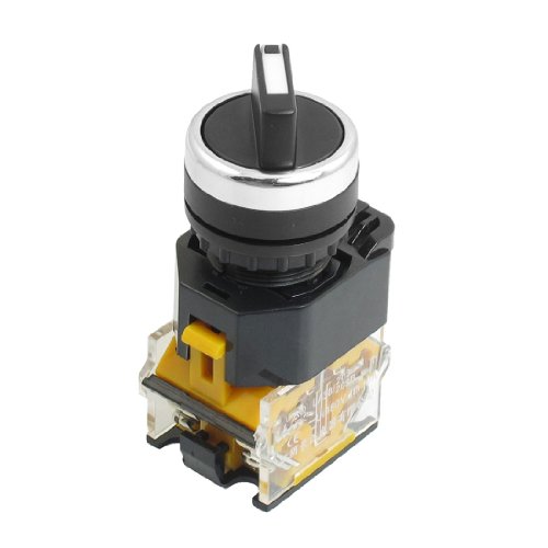 AC 380V 10A 22mm Thread NO NC SPDT 2 Position Latching Rotary Selector Push Button Switch