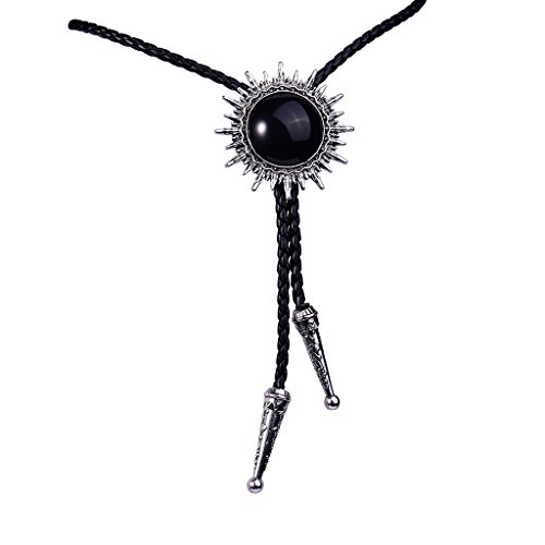 Bolo Tie for Men ,Black Native American Western Cowboy Neckties